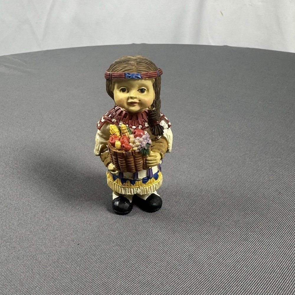 Bob Schneeberg Native American Girl Holding Basket Of‎ Fruit